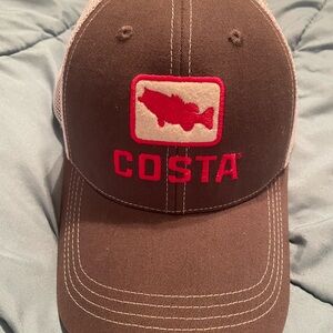 Costa Gray Cap with Red Logo